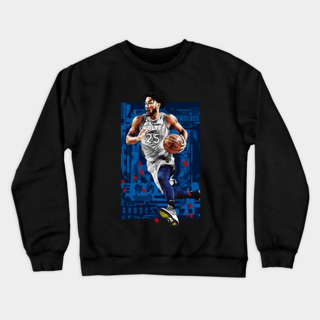 D Rose Timberwolves Crewneck Sweatshirt by hesxjohnpaul